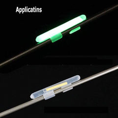 Glow sticks used for fishing bobbers and rod tips