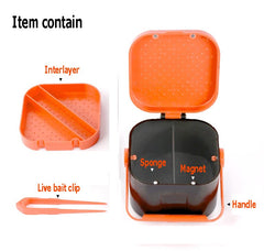 Double compartments and box handle design of the bait box