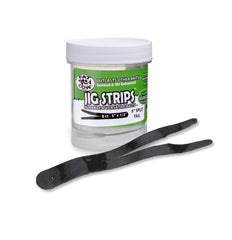 Fat Cow Jig Strips Split Tail 5in black for durable, reusable lure trailers with enhanced action
