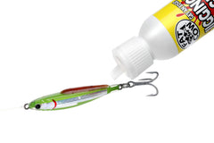 Fat Cow Jigging Gel Bait Scent application on jig strip for stronger strikes