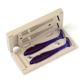 FatFish V25-2C bait mold close-up of detailed lure cavity for precise soft plastics.
