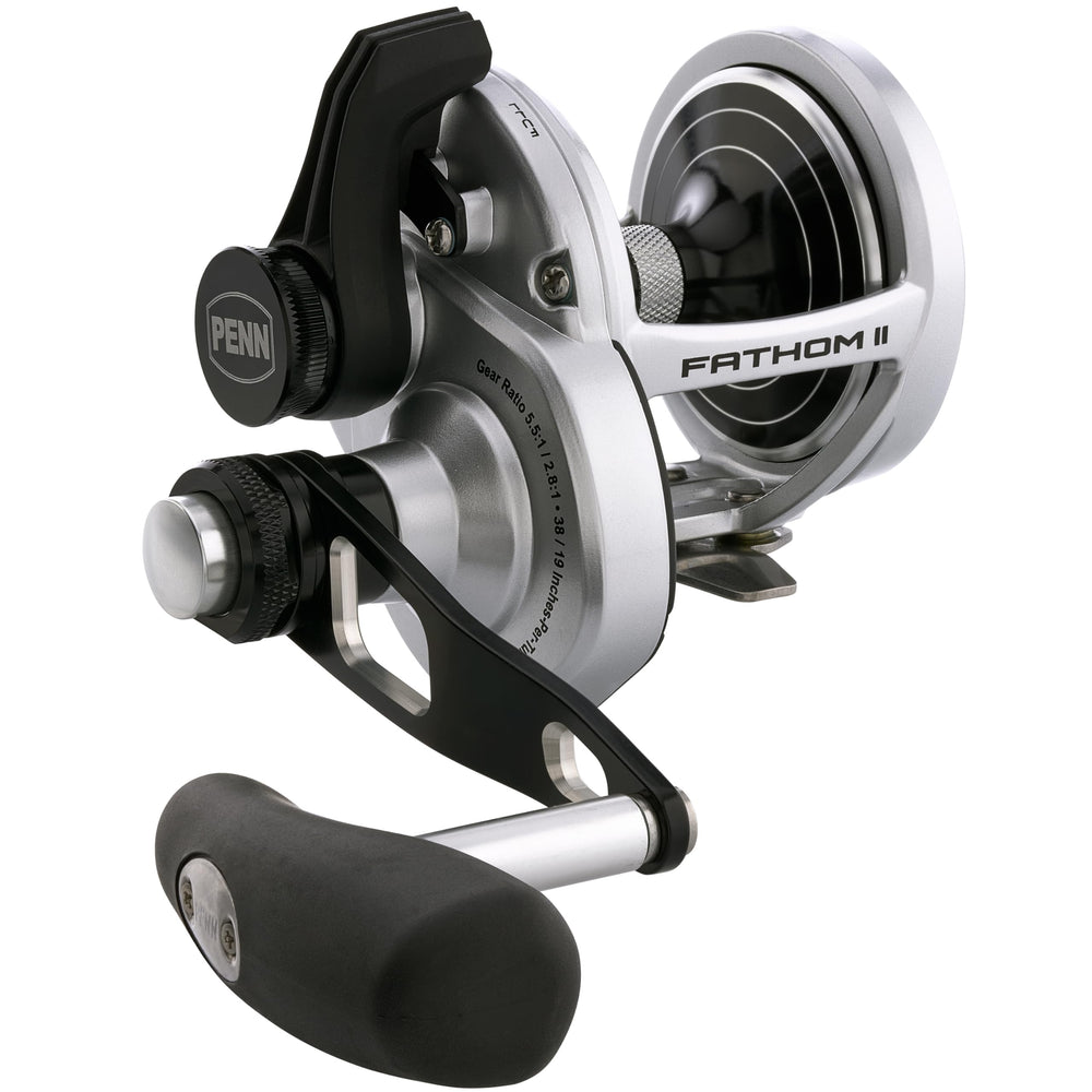 PENN Fathom II Lever Drag 2-Speed 30LD2 Conv Reel BX – side view