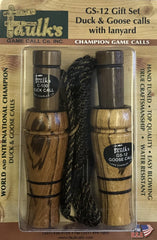 Faulk's Gift Set GS-12 brown duck and goose calls, hand-tuned for reliable field use.
