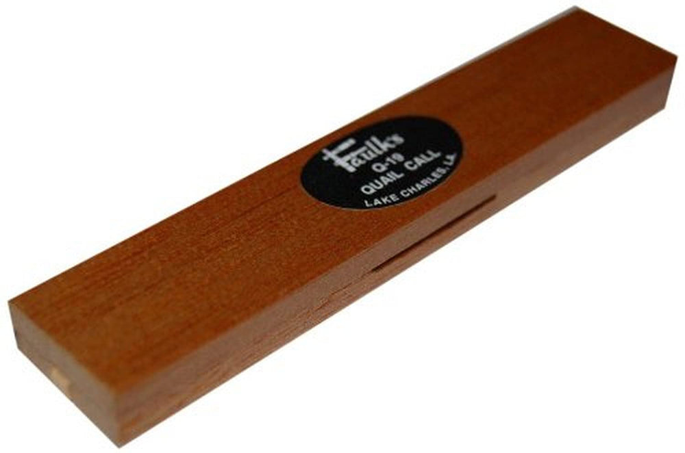 Faulk's Western Quail Call Q-19 brown hand-tuned for Western quail hunting
