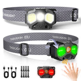 Favorlite headlamp bright 1400 lumens illuminates trails and tents clearly
