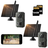 FBYEG Trail Camera 2Pack front view shows rugged outdoor design for monitoring