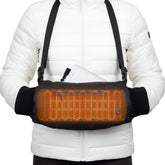 FCABBLEY heated hand warmer muff front view with cozy fleece warmth