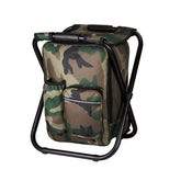 FCFKUK Bright Starl folding stool backpack camouflage ready for camping seating.
