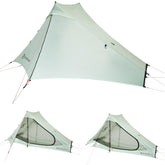 Featherstone Backbone ultralight tent setup shows fast assembly and compact shelter for backpacking.