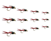 Feeder Creek Copper John 12pc assortment - copper nymph flies