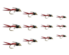 Feeder Creek Copper John 12pc assortment - copper nymph flies
