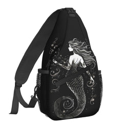 FeHuew Mermaid crossbody bag, front view, spacious main compartment for daily essentials.