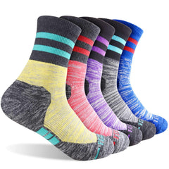 FEIDEER women's hiking socks pack front view with cushioned sole for all-day comfort.