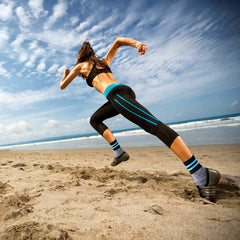 FEIDEER women's hiking socks pack top view showing breathable fabric and moisture control.