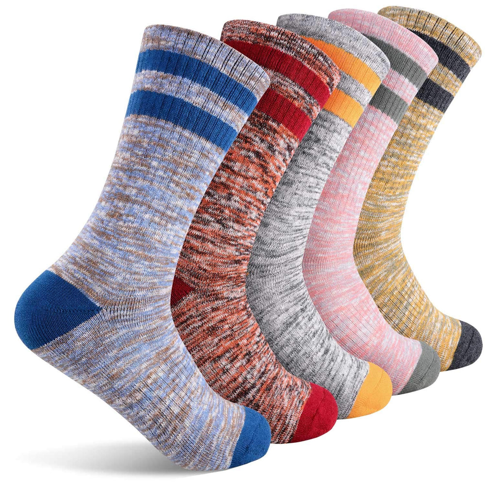 FEIDEER women's walking socks pack front view showing cushion comfort and moisture-wicking fabric