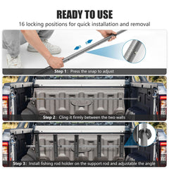 Tool-free quick setup action demonstrated on FEIMIRE rod holder