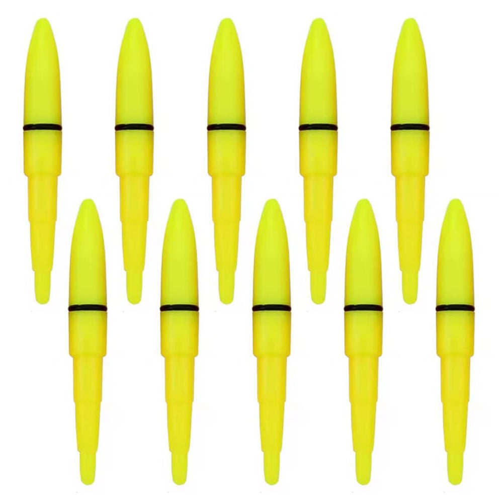 FeiYeup 10Pcs Fishing Rod Tip Glow Stick LED Light Clip-On – yellow round