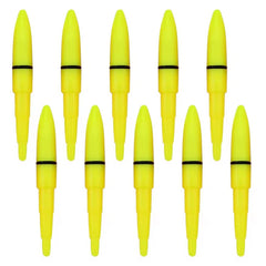 FeiYeup 10Pcs Fishing Rod Tip Glow Stick LED Light Clip-On – yellow round