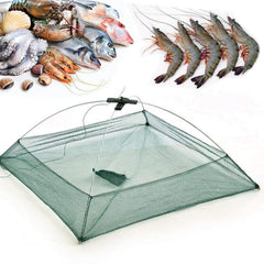 Fellibay Hofumix folding net folded for easy transport and storage.