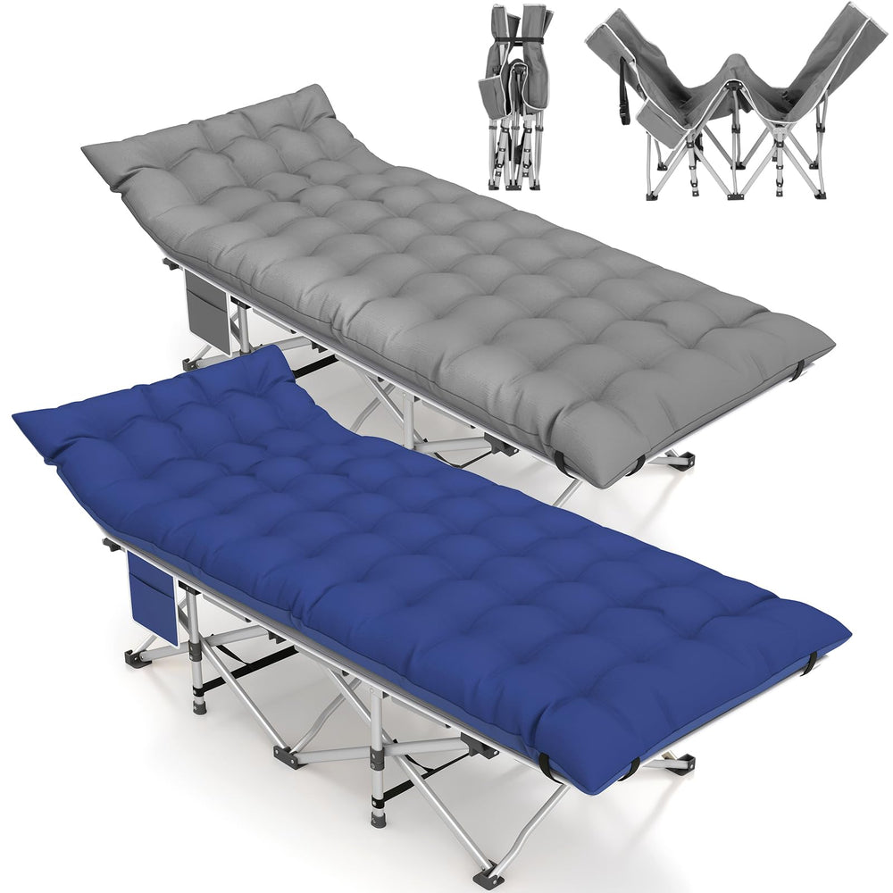 Fenbeli camping cot outdoor folding view showing sturdy support for camping use
