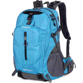 FENGDONG 40L backpack front view for versatile outdoor adventures with organized storage.