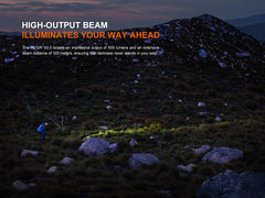 Fenix HL12R V2 headlamp beam pattern highlights broad, even light