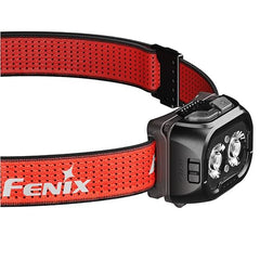 Fenix HL18R-T beam comparison image showing dual white beams for varied conditions