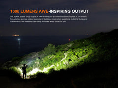 Fenix HL45R adjustable focus ring adapts from flood to spotlight