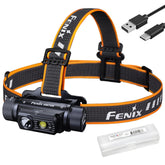 Fenix HM70R front view reveals powerful illumination for night hiking.