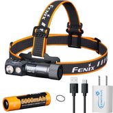 Fenix HM71R spotlight beam at 2700 lumens for distant targets