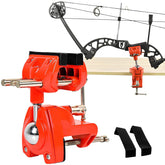 FENJANER 360° bow vise front view shows sturdy build for precise bow tuning.