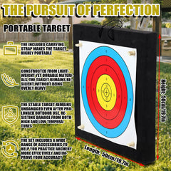 FENJANER Archery Target side view highlighting portable design for easy transport.