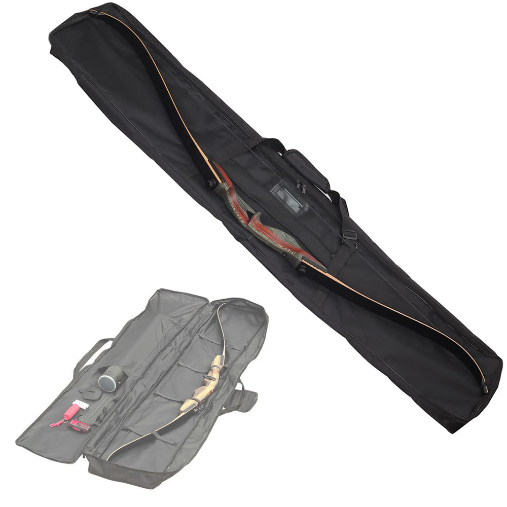 Fenjaner Bow Case front view highlighting multi-length compatibility for outdoor practice