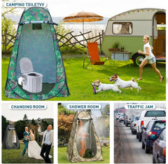 FENNIDICE foldable camping toilet designed for compact carry.