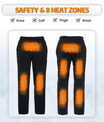 FERNIDA heated pants warmth zones cover abdomen, waist, knees for comfort