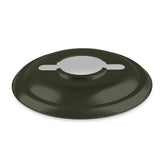 Feuerhand lantern reflector olive green directs light downward to reduce glare.