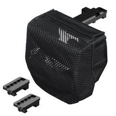 Close-up of zipper bottom on brass catcher