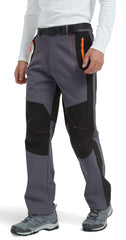 FFEATIANDY softshell pants waterproof detail highlights dry, windproof protection in snow