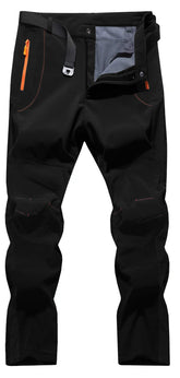 FFEATIANDY men's winter hiking pants front view highlighting warmth and rugged protection