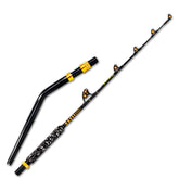 Fiblink 1-piece saltwater offshore trolling rod with bent butt for strong standup performance.