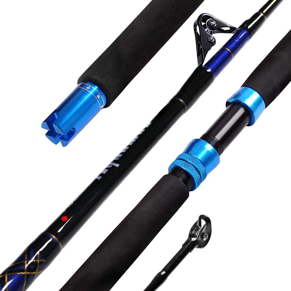 Fiblink 1-piece saltwater offshore trolling rod (6ft) delivers responsive sensitivity for big-game fishing.