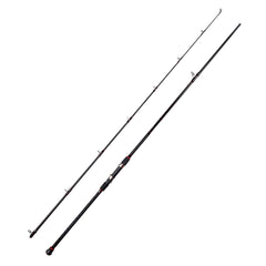 Fiblink graphite surf-casting rod with stainless guides for smooth line flow.