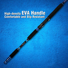 Two-tip configuration on Fiblink jigging rod for casting and spinning