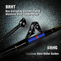 Fiblink saltwater rod aluminum reel seat with corrosion-resistant hoods