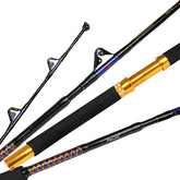 Fiblink saltwater rod with roller guides for smooth big-game trolling