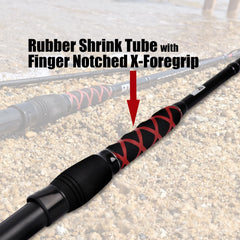 Fiblink Surf Rod tangle-free guides reduce friction for smooth long casts.