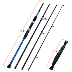 Fiblink travel four-piece design with blue grips for easy packing.