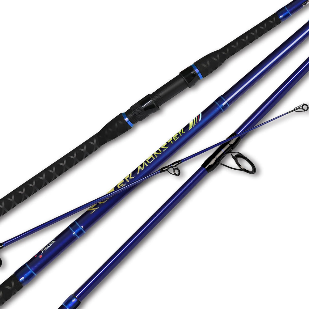 Fiblink Surf Spinning Rod carbon-fiber-construction enables sensitive action for long casts.