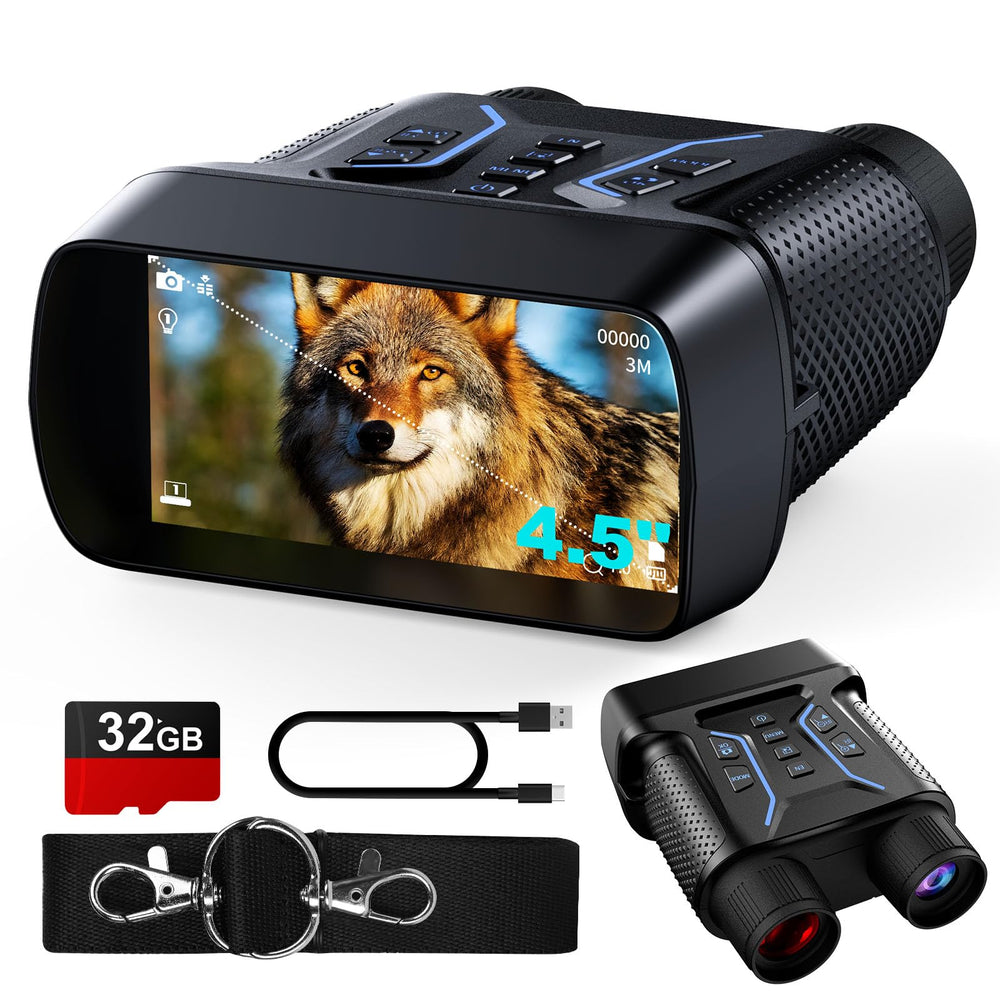FIEGEl Night Vision Goggles 4K video in low light for wildlife viewing.