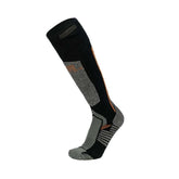 Fieldsheer Mobile Warming Pro socks with toe-heat zones for warmth during skiing.